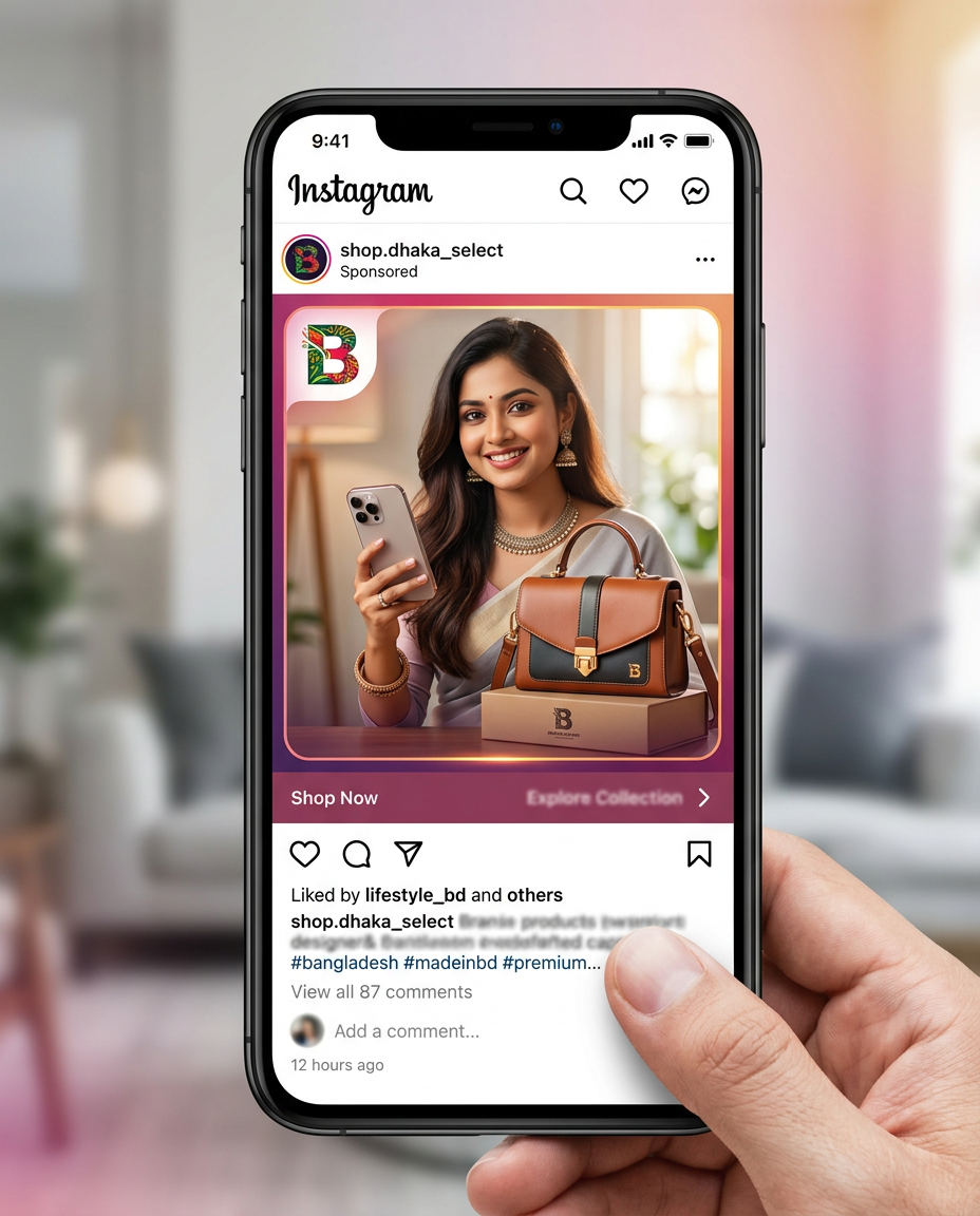 Instagram sponsored post advertisement demo