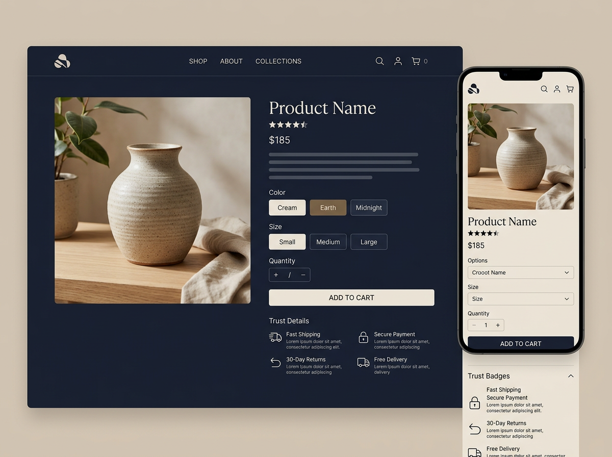 Online store product detail page demo