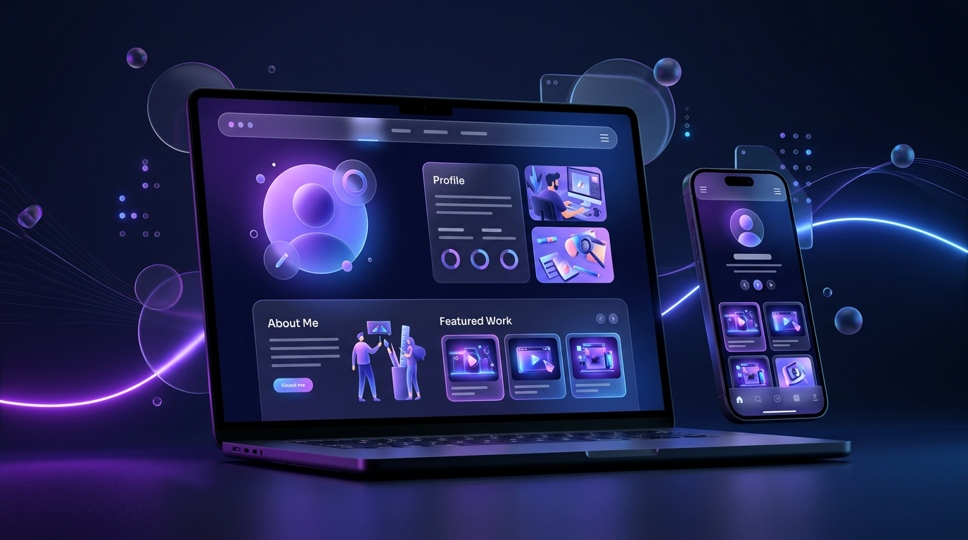 Responsive personal portfolio website visual