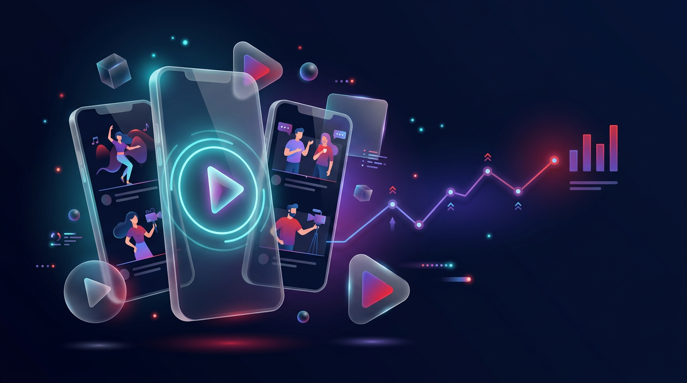 YouTube and TikTok video promotion visual
